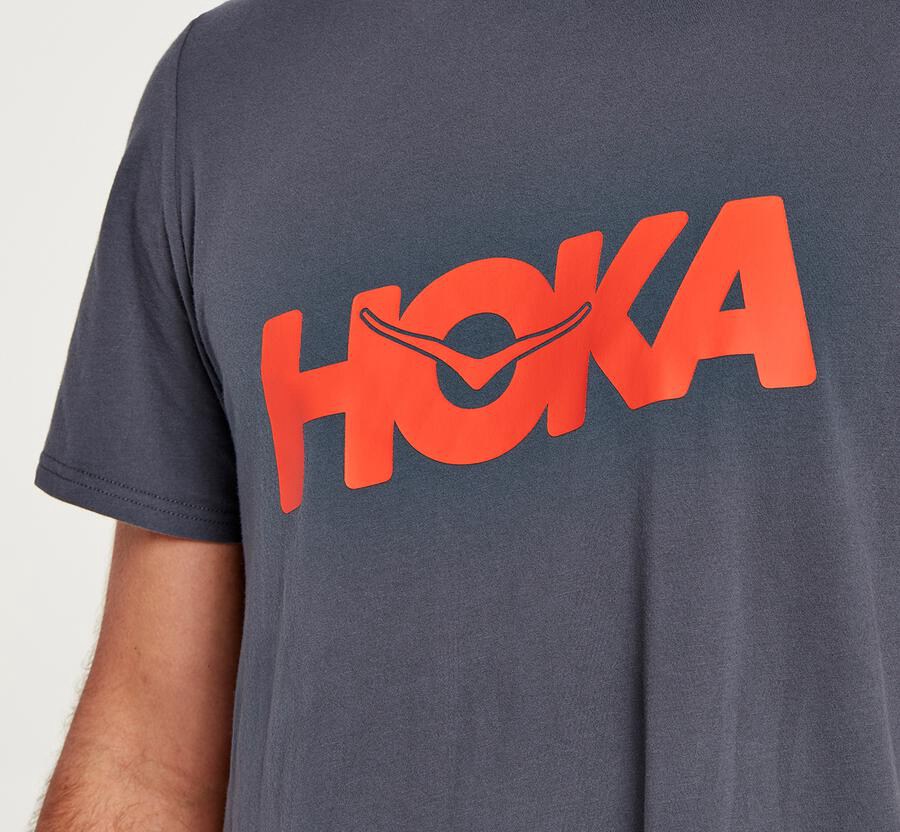 Camisa Hoka One One Masculino Azuis - Brand - 891-LXQTZJ